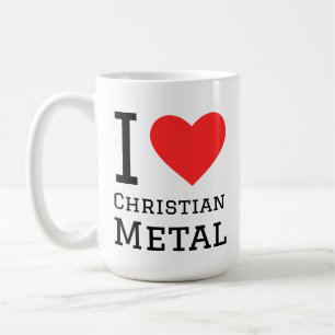 I Liebe christlicher Aufkleber aus Metall Kaffeetasse