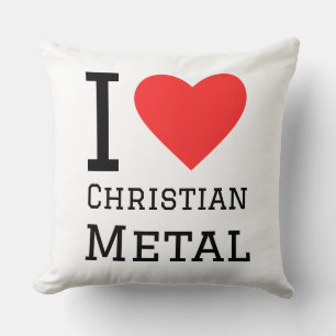 I Liebe christlicher Aufkleber aus Metall Kissen