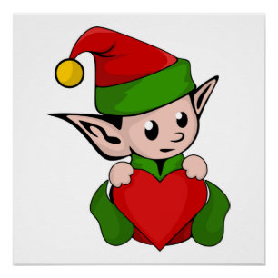 "I LIEBE CHRISTMAS" ELF POSTER