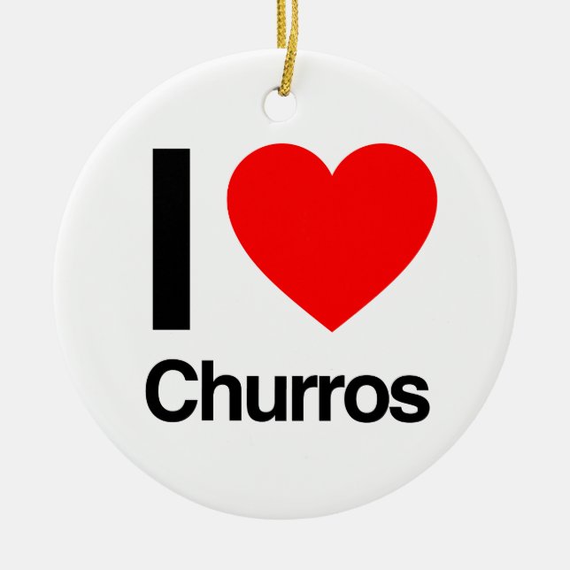 i Liebe churros Keramikornament (Vorne)
