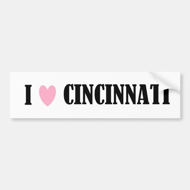 I Liebe-Cincinnati-Autoaufkleber Autoaufkleber (Vorne)