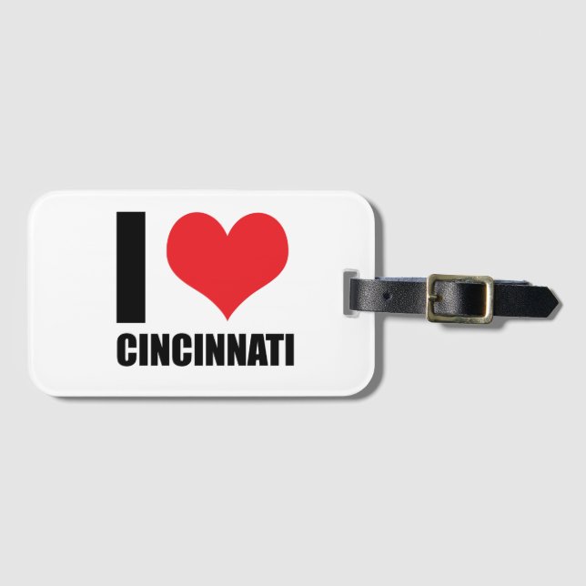 I Liebe Cincinnati Gepäckanhänger (Vorderseite (Horizontal))