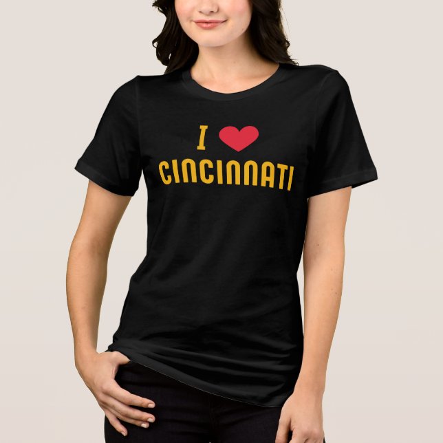 i Liebe Cincinnati, Ohio Tri-Blend Shirt (Vorderseite)