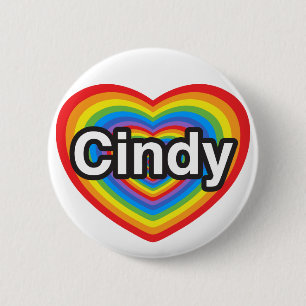 I Liebe Cindy. Liebe I Sie Cindy. Herz Button