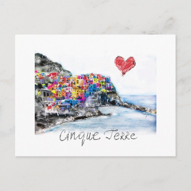 I Liebe Cinque Terre Postkarte (Vorderseite)