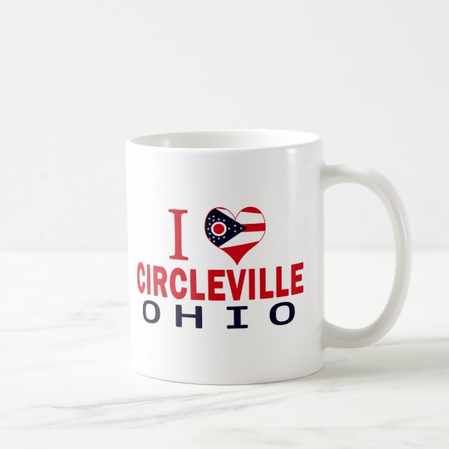 I Liebe Circleville, Ohio Kaffeetasse (Rechts)