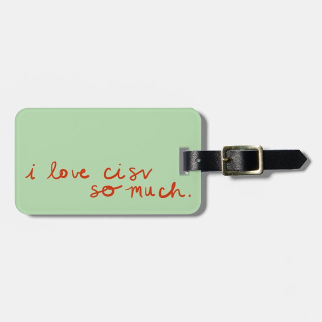 I Liebe CISV Gepäckmarke Gepäckanhänger (Vorderseite horizontal)