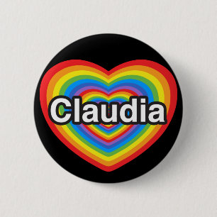I Liebe Claudia. Liebe I Sie Claudia. Herz Button