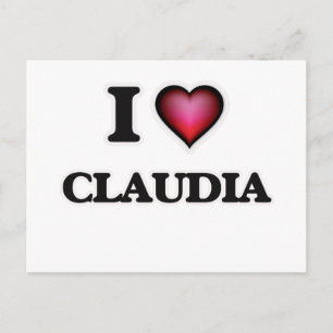 I Liebe Claudia Postkarte