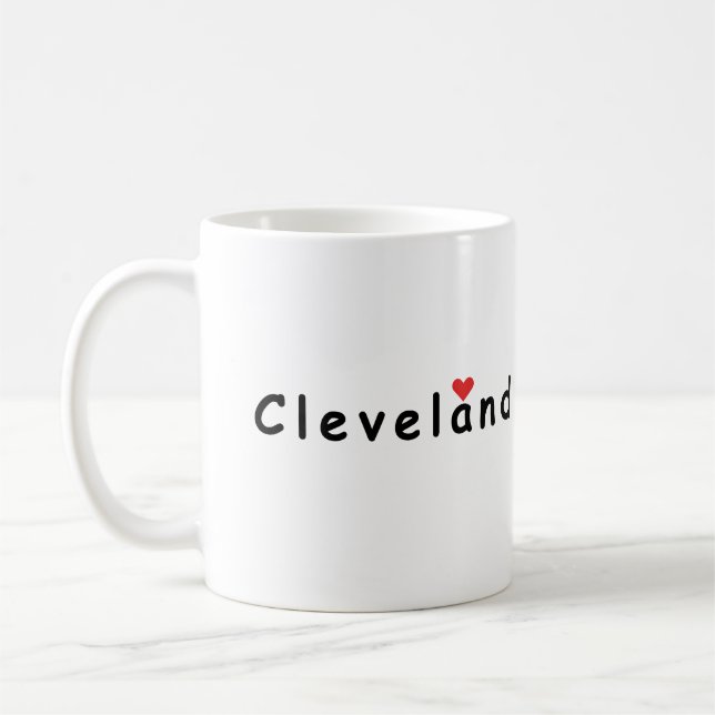 I Liebe Cleveland Kaffeetasse (Links)