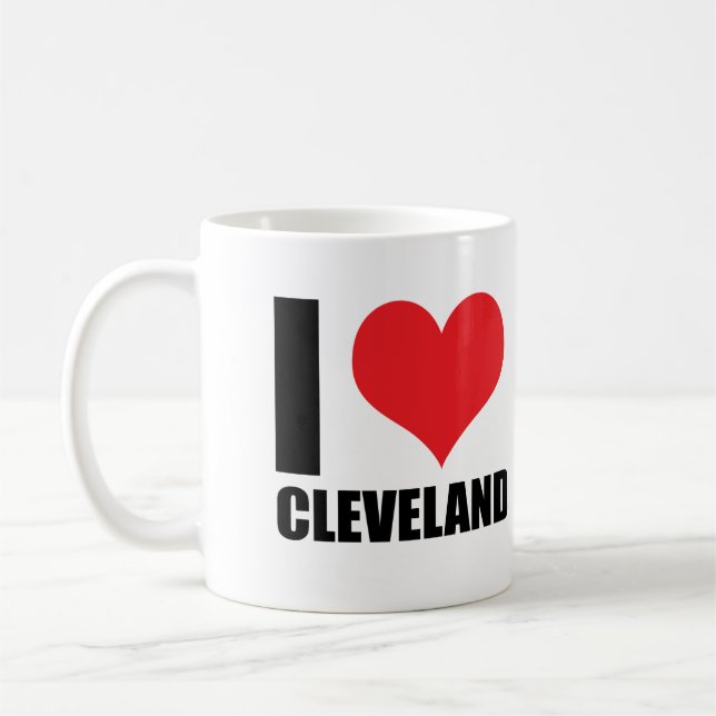 I Liebe Cleveland Kaffeetasse (Links)