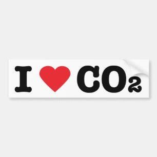 I Liebe CO2 Autoaufkleber
