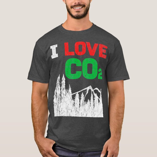 I Liebe CO2 Diesel Klimawandel lustiges Geschenk T-Shirt (Vorderseite)