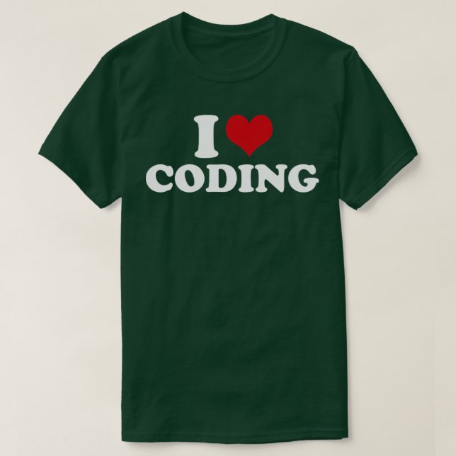 I Liebe Codierung1 T-Shirt (Design vorne)