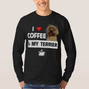 I Liebe Coffee and My Cairn Terrier Dog Mama Vater T-Shirt