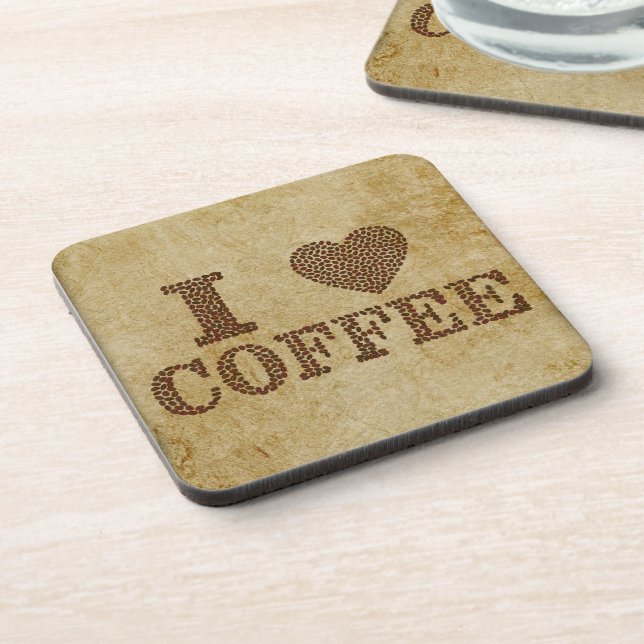 I Liebe Coffee Beverage Coaster Getränkeuntersetzer (Linke Seite)