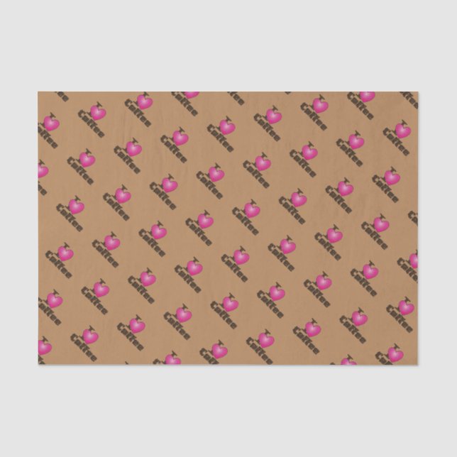 "I Liebe Coffee" Seidenpapier (Vorderseite)