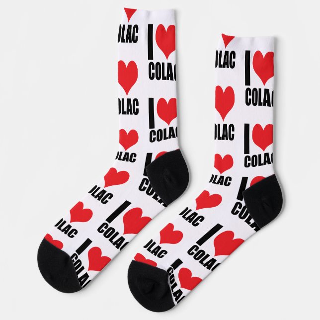 I Liebe Colac Socken (Linkes Detail)