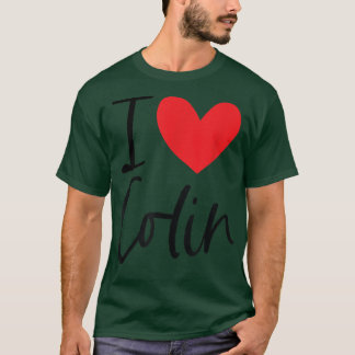 I Liebe Colin Name Herz Personalisiert Männer Typ T-Shirt