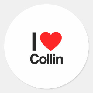 i Liebe collin Runder Aufkleber