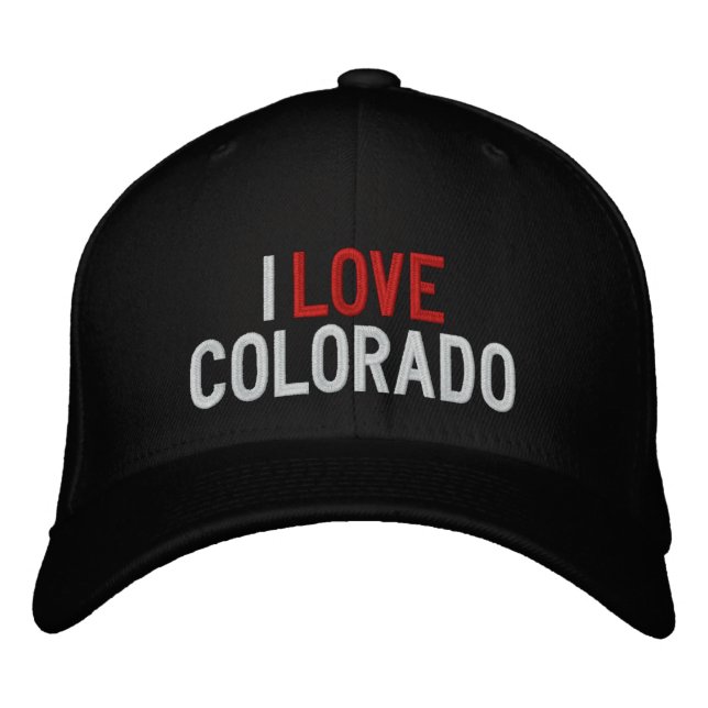 I LIEBE COLORADO BESTICKTE BASEBALLKAPPE (Vorderseite)