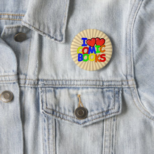 I Liebe Comic Books Button