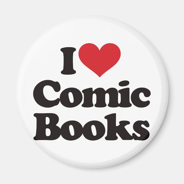 I Liebe Comic Books Magnet (Vorne)