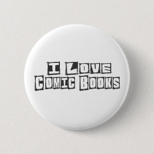I Liebe-Comic-Bücher Button