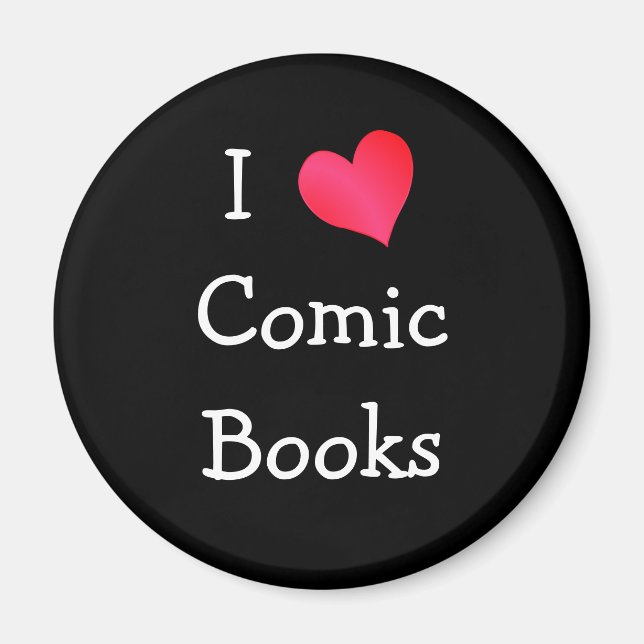 I Liebe Comic Bücher Magnet (Vorne)