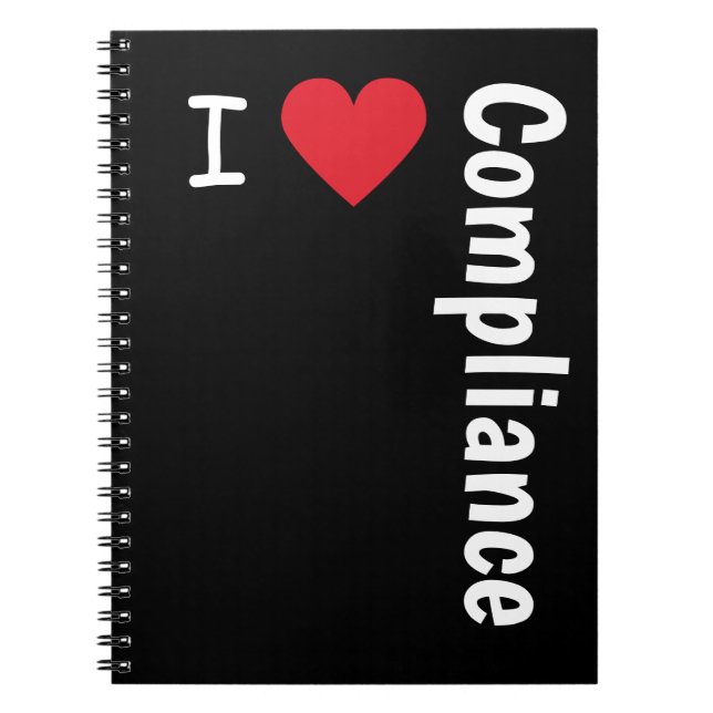 I Liebe Compliance Geschenk I Herzen Compliance Of Notizblock (Vorderseite)