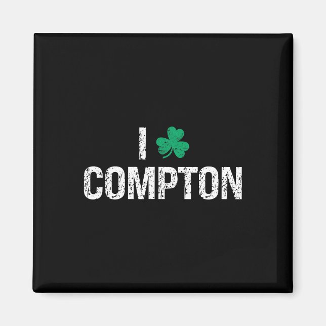 I Liebe Compton Kleeblatt Clover St. Patrick's Day Magnet (Vorne)