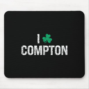 I Liebe Compton Kleeblatt Clover St. Patrick's Day Mousepad