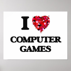 I Liebe Computerspiele Poster