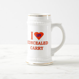 I LIEBE CONCEALED CARRY BIERGLAS