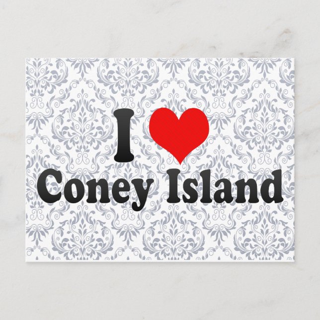 I Liebe Coney Island, Vereinigte Staaten Postkarte (Vorderseite)