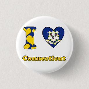 I Liebe Connecticut Button