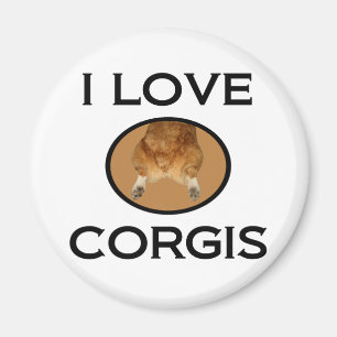 I Liebe Corgis Corgi Hintern Magnet