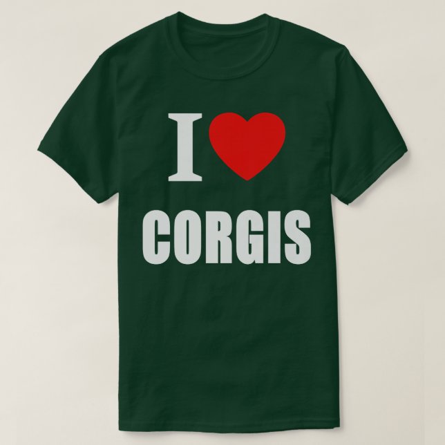 I Liebe Corgis for Men Frauen Hundebesitzer469 T-Shirt (Design vorne)