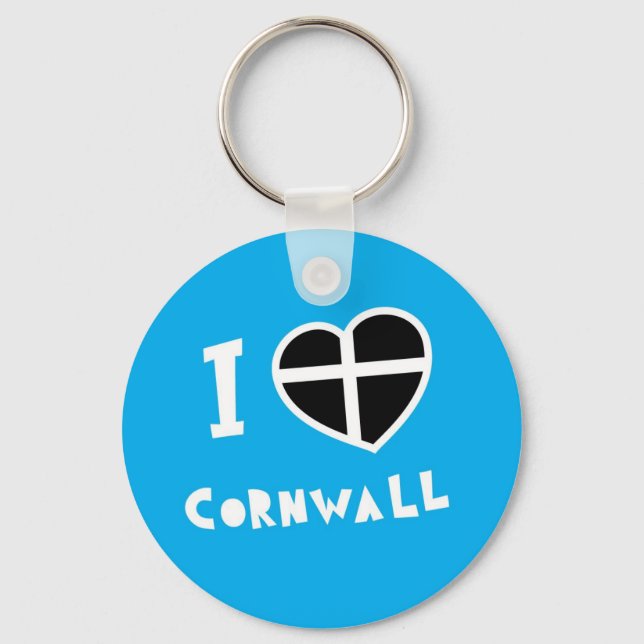 I Liebe Cornwall Schlüsselanhänger (Vorderseite)