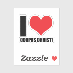 I Liebe Corpus Christi Aufkleber