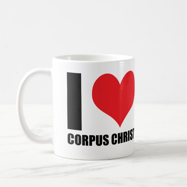 I Liebe Corpus Christi Kaffeetasse (Links)