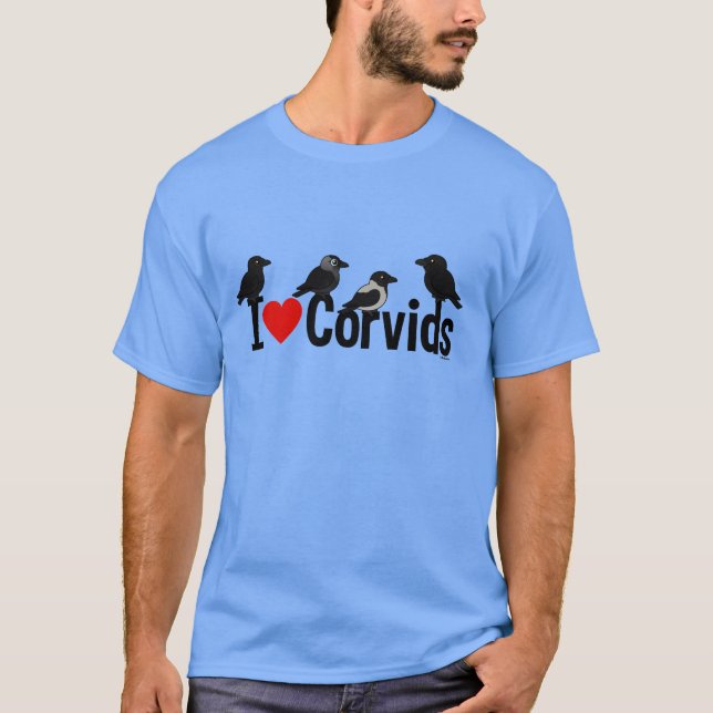 I Liebe Corvids T-Shirt (Vorderseite)