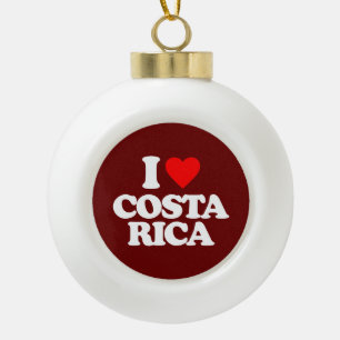 I LIEBE COSTA RICA KERAMIK Kugel-Ornament