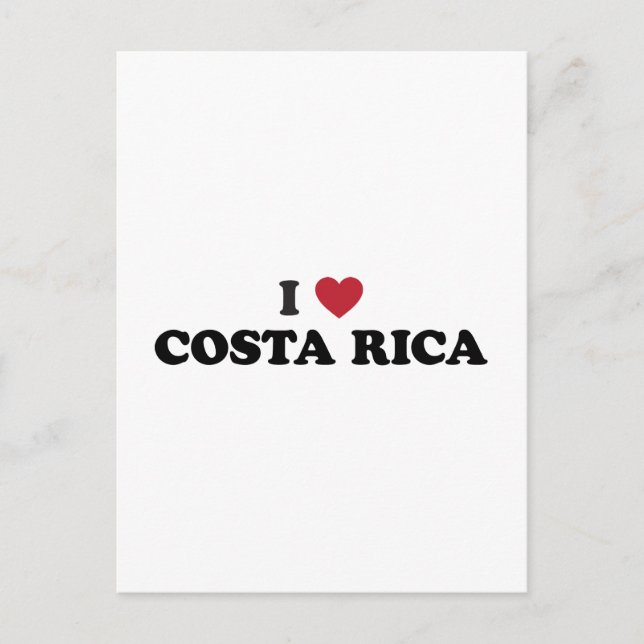 I Liebe Costa Rica Postkarte (Vorderseite)