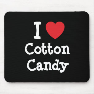 I Liebe Cotton Candy Herzstück T - Shirt Mousepad