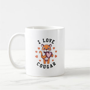 I Liebe Cougar Cool Design Kaffeetasse