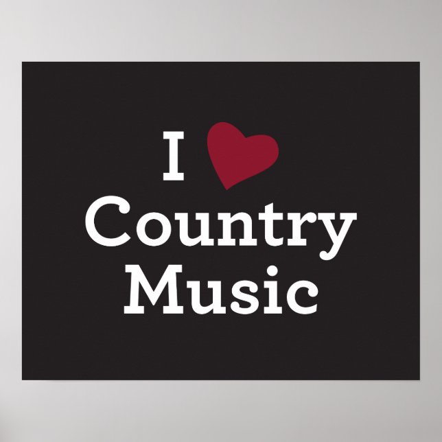 I Liebe Country Music Poster (Vorne)