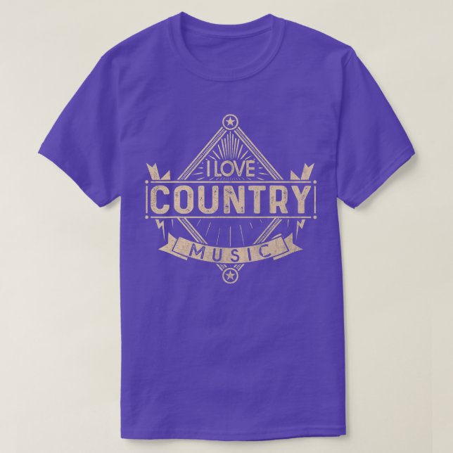 I Liebe Country Music T-Shirt (Design vorne)