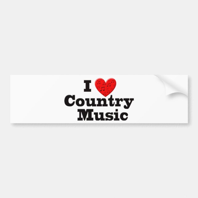 I Liebe-Countrymusik Autoaufkleber (Vorne)