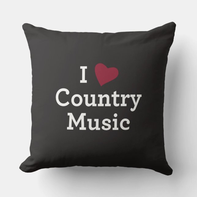 I Liebe-Countrymusik Kissen (Vorderseite)